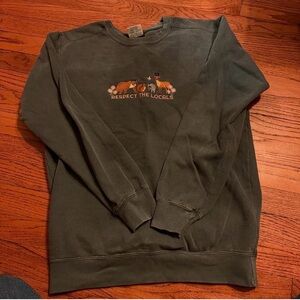 Comfort Colors Olive Graphic Crewneck Sweater